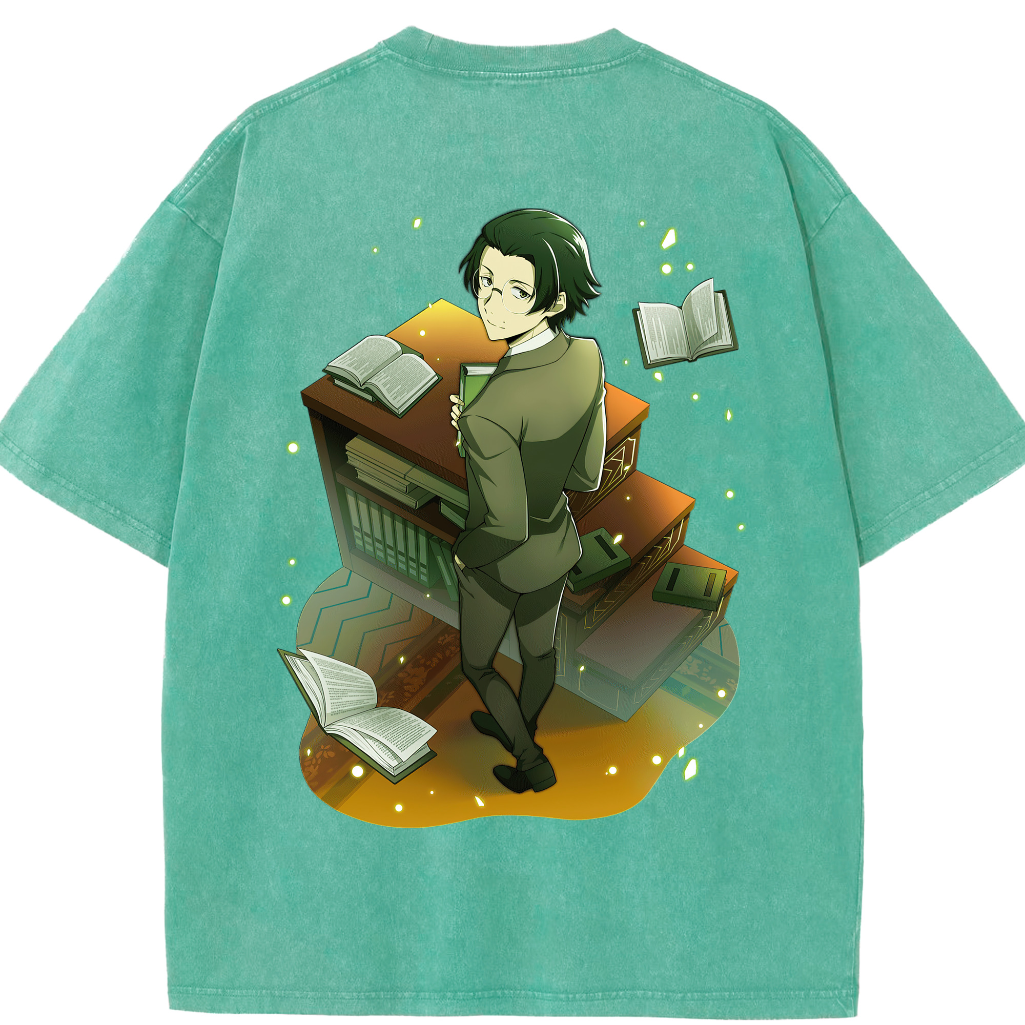 （画像用） 文豪ストレイドッグス Bungo Stray Dogs 綿100% ヴィンテージ風 半袖Tシャツ（背面プリント）